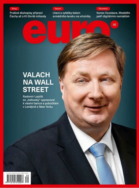 Radomír Lapčík na&nbsp;titulní straně týdeníku Euro